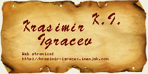 Krasimir Igračev vizit kartica